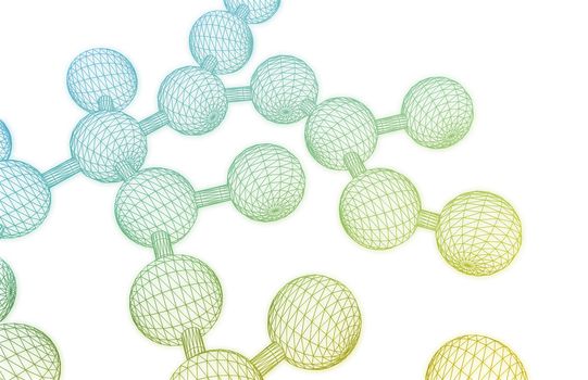 Molecule Structure in 3D as a Presentation Background