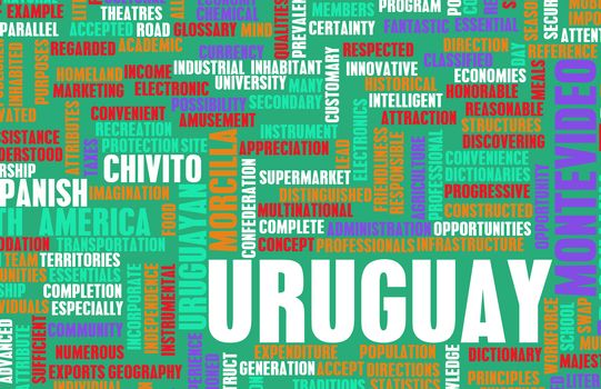 Uruguay as a Country Abstract Art Concept