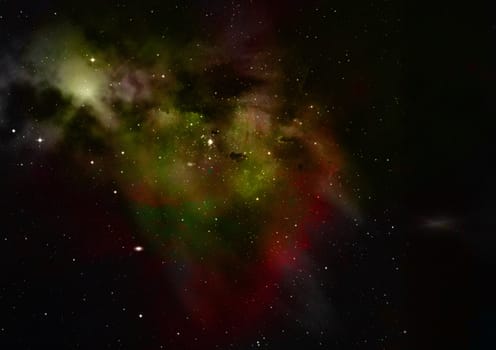 Small part of an infinite star field of space in the Universe. "Elements of this image furnished by NASA".