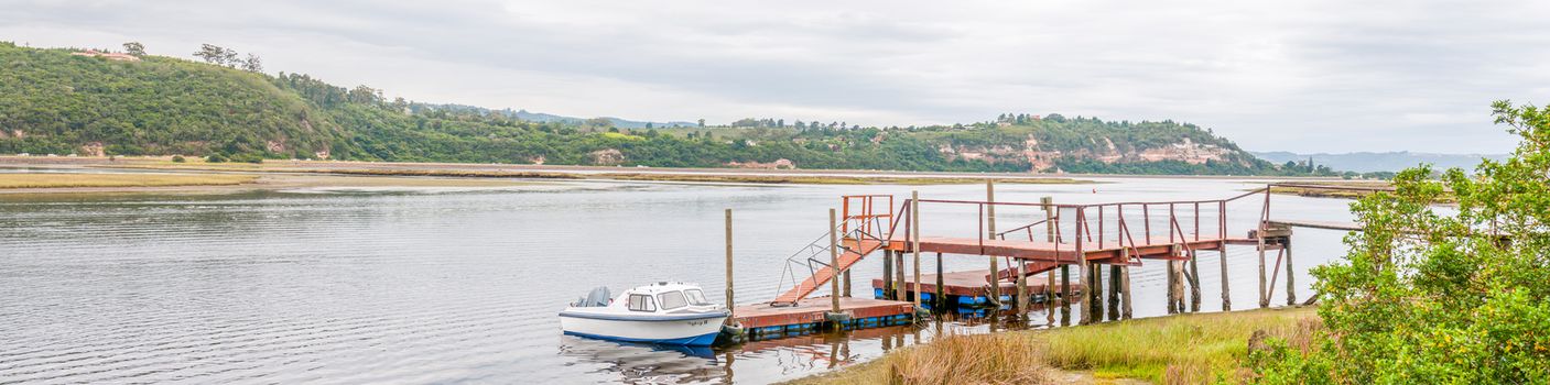 KNYSNA, SOUTH AFRICA - JANUARY 5, 2015: A pier in the South-Western end of the Knysna Lagoon, a large warm-water estuary