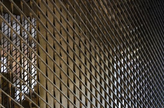 Steel Plate, facade of modern industrial building 