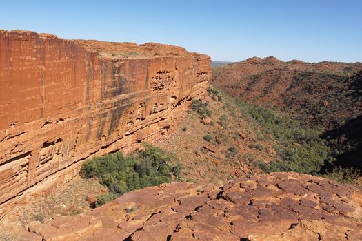 Landscape of the Kings Canyon, Outback of Australia