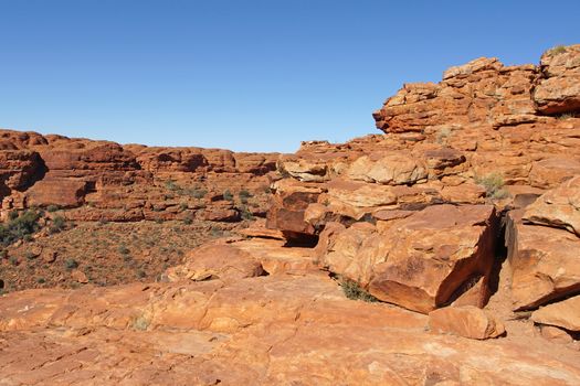 Landscape of the Kings Canyon, Outback of Australia