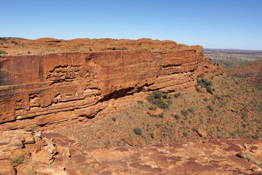 Landscape of the Kings Canyon, Outback of Australia
