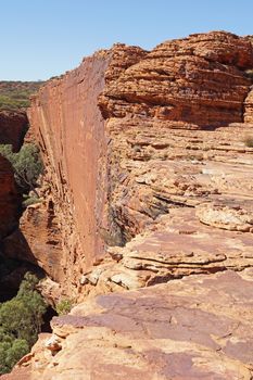 Landscape of the Kings Canyon, Outback of Australia