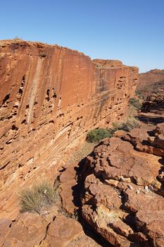 Landscape of the Kings Canyon, Outback of Australia