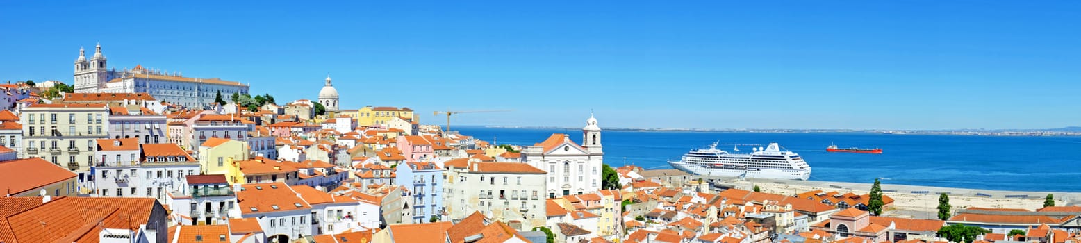 Panorama from Lisbon in Portugal