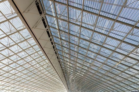 Ceiling of Charles de Gaulle airport in Paris, France