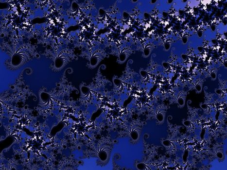 Digital computer graphic - rendering. Abstraction background with a fractal pattern in a dark colors for design.
