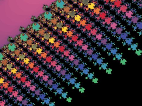 Digital computer graphic - rendering. Abstraction background with a fractal pattern in a bright colors for design.