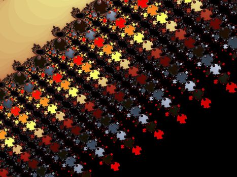 Digital computer graphic - rendering. Abstraction background with a fractal pattern in a dark colors for design.