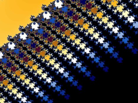 Digital computer graphic - rendering. Abstraction background with a fractal pattern in a dark colors for design.