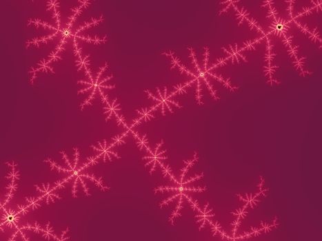 Digital computer graphic - rendering. Abstraction background with a fractal pattern in a dark - red colors for design.