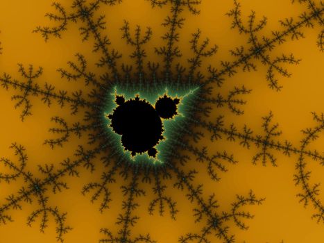 Digital computer graphic - rendering. Abstraction background with a fractal Mandelbrot for design.