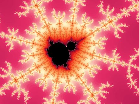 Digital computer graphic - rendering. Abstraction background with a fractal Mandelbrot for design.