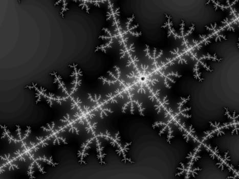 Digital computer graphic - rendering. Abstraction background with a fractal pattern in a black - white colors for design.