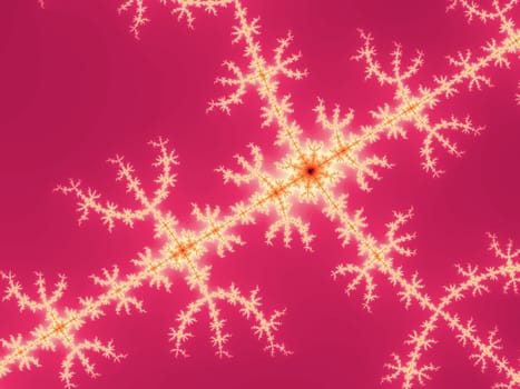 Digital computer graphic - rendering. Abstraction background with a fractal pattern in a pink colors for design.