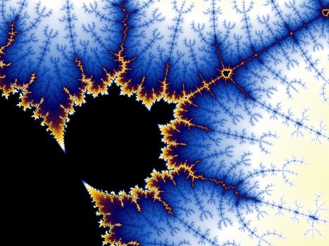 Digital computer graphic - rendering. Abstraction background with a fractal Mandelbrot for design.