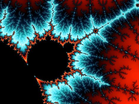 Digital computer graphic - rendering. Abstraction background with a fractal Mandelbrot for design.