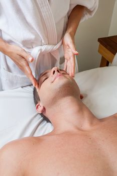 Guy receiving massage