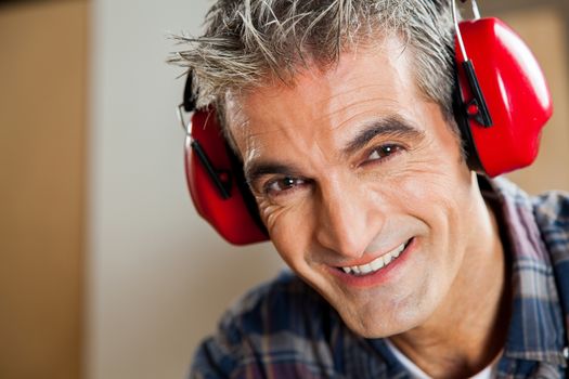 Happy man with headphones