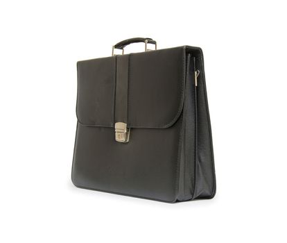 Business leather briefcase isolated