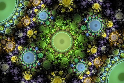 Flower's fantasy. Computer generated fractal artwork for design