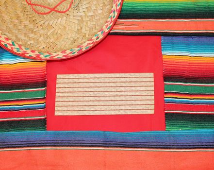 Mexico Poncho Serape frame Background