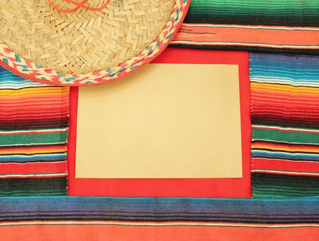 Mexico Poncho Serape frame Background