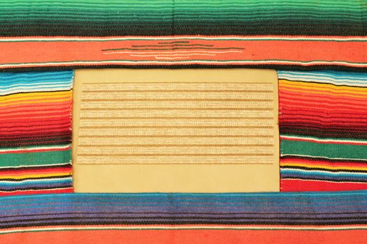 Mexico Poncho Serape frame Background