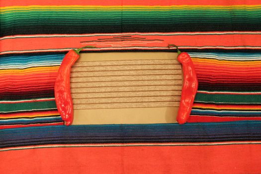 Mexico Poncho Serape frame Background