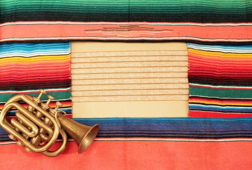 Mexico Poncho Serape frame Background