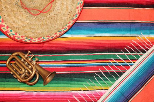 Mexico Poncho Serape frame Background