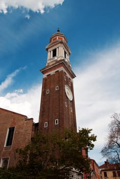 Venice city italy Bell Tower of Santi Apostoli Church landmark architecture detail