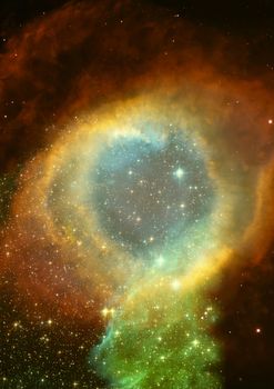 Far being shone nebula and star field against space. "Elements of this image furnished by NASA".