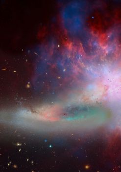 Small part of an infinite star field of space in the Universe. Elements of this image furnished by NASA.