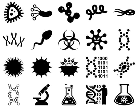 Medical icon set. Style: icons drawn with black color on a white background.