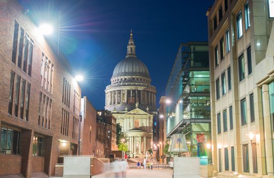 Saint Paul Cathedral at night - London, UK.