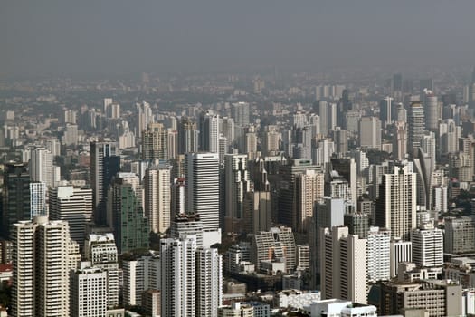 Top view city at Bangkok in Thailand