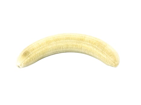 Peeled Banana isolated on white background