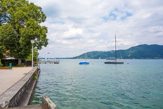 at the riverside of the Attersee in Austria, Europe