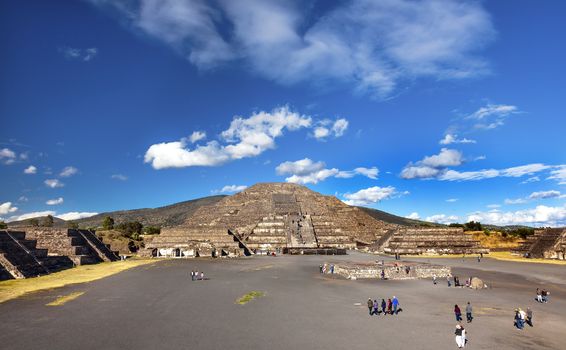 Avenue of Dead Temple of Moon Pyramid Teotihuacan Mexico City Mexico