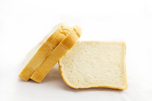 Sliced bread isolated on white background .