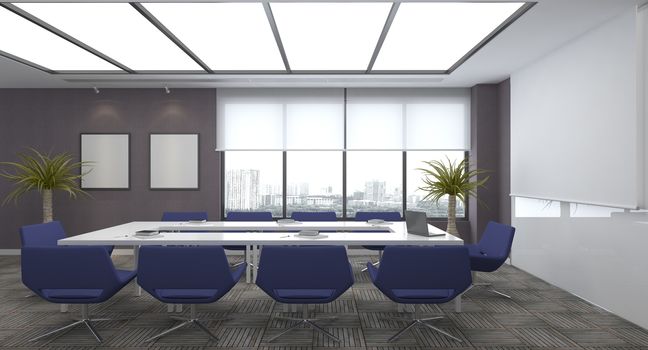 Photorealistic 3d render of a office