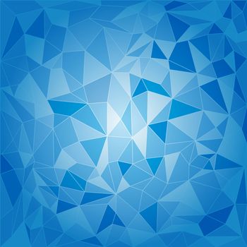 Abstract triangular background in shades of blue and cyan