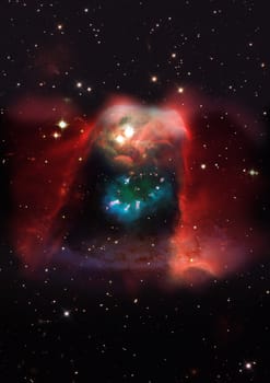 Small part of an infinite star field of space in the Universe. "Elements of this image furnished by NASA".