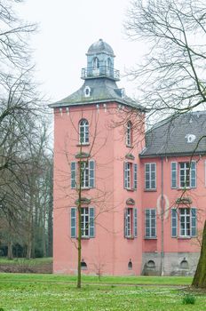 Tower of an old moated castle near Dusseldorf Kaiserswerth