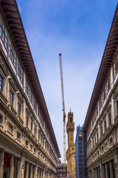 restoration in the Uffizi's Gallary in Florence