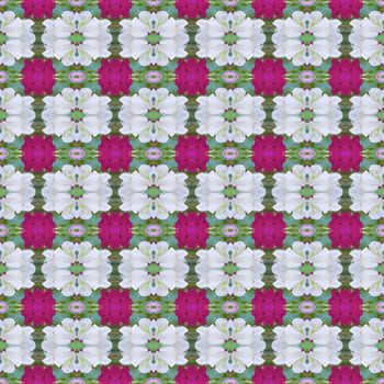 White and pink Bougainvillea or Paper flower with green leaves abstract background seamless use as pattern and wallpaper.