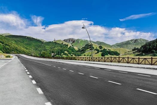 perspective of road in mountain